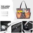 thumbnail image 3 of Fuzoiu Starry Sky Cute Horse Print Waterproof Beach Tote Bag for Women Girls with Zipper,Sandproof Pool Swim Bag,Large Capacity Beach Travel Bag for Pool Swim Travel Everyday, 3 of 7