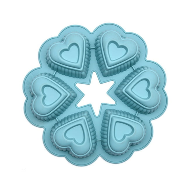 Molde para cupcakes de silicona regular de 6 tazas, silicona antiadherente, perfecto para hacer muffins, tartas y panes, sin BPA