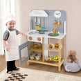 thumbnail image 4 of Cocina de Juguete de Madera Costway con Accesorios Reloj Lindo 57 x 26 x 82 cm Gris, 4 of 8