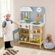 thumbnail image 4 of Cocina de Juguete de Madera Costway con Accesorios Reloj Lindo 57 x 26 x 82 cm Gris, 4 of 8