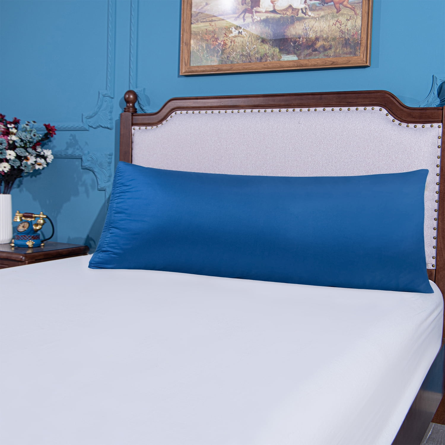 FLXXIE Soft Satin Body Pillowcase, Silky Slip Cooling Body Pillow Cover