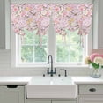 thumbnail image 4 of Pink Spring Floral Balloon Curtains 63 Inch Length for Living Room/Bedroom, Elegant Farmhouse Flowers Birds Watercolor Rod Pocket Privacy Door Curtains Decorative Tie Up Shade for Window 52"x63", 4 of 8