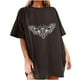 thumbnail image 5 of Características de las mujeres Blusa casual de manga corta de verano con estampado retro suelta de manga corta para hombres y mujeres Pompotops hfajkhk141336, 5 of 6