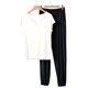 thumbnail image 2 of TaTaai Loose Fit Winter Sleepwear Women, Thick Warm Pajama Top with Pants, Solid Color Fleece Loungewear Set, Cozy Cold Weather Apparel Gift, 2 of 6