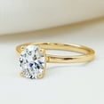 thumbnail image 4 of Rosec Jewels Oval Lab Diamond Ring 2 Ct - Big Solitaire Engagement Ring 7x9 mm - EF-VS Grade Certified, 14K Yellow Gold, US 4.50, 4 of 8