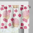 thumbnail image 3 of Ambesonne Cupcake Window Valance, Doodle Style Strawberry, 54" X 12", Pale Pink Peach Pink, 3 of 5