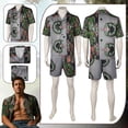 thumbnail image 2 of Disfraz de fantasía de Dalton de Road House para hombre adulto, camiseta, pantalones cortos, ropa informal, ropa de fiesta de carnaval y Halloween, 2 of 5