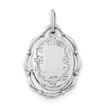 thumbnail image 1 of 925 Sterling Silver 21x16mm Flower Oval Personalized Photo Locket Necklace Charm Pendant, 1 of 7