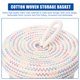 thumbnail image 3 of unbranded 1Ud Cotton Woven Basket for Home Storage White Desktop Organizer for Clothing and Paperwork, 3 of 6