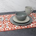 thumbnail image 2 of 16pc Stoneware Multi-Diamond Dinnerware Set Gray: Dishware Set, Service for 4, Microwave & Dishwasher Safe, 2 of 3