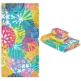 thumbnail image 6 of Coolnut 3 PCS Towel Summer Color Cotton Bath Towel Set (1 Bath Towel, 1 Hand Towel, 1 Washcloth) for Bathroom, Super Soft and Quick Dry Towels, 6 of 6