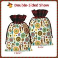 thumbnail image 2 of Rocae Beautiful African Womens Print Christmas Drawstring Linen Gift Bag with Drawstrings Treat Bag Goody Present Bags for Christmas Party Favor, 2 of 8