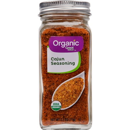 (2 pack) (2 Pack) Great Value Organic Cajun Seasoning, 2.5 oz