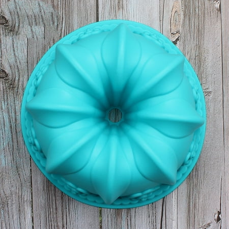

Livesture Single Flower Shaped Silicone Cake Mold Light Blue