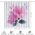 thumbnail image 2 of Pink Hibiscus 4 Piece Shower Curtain Sets Shower Curtain And Rugs Shower Curtain Set Tropical Floral Waterproof Personality Pattern Bath Curtain for Bathroom Decor, 2 of 8