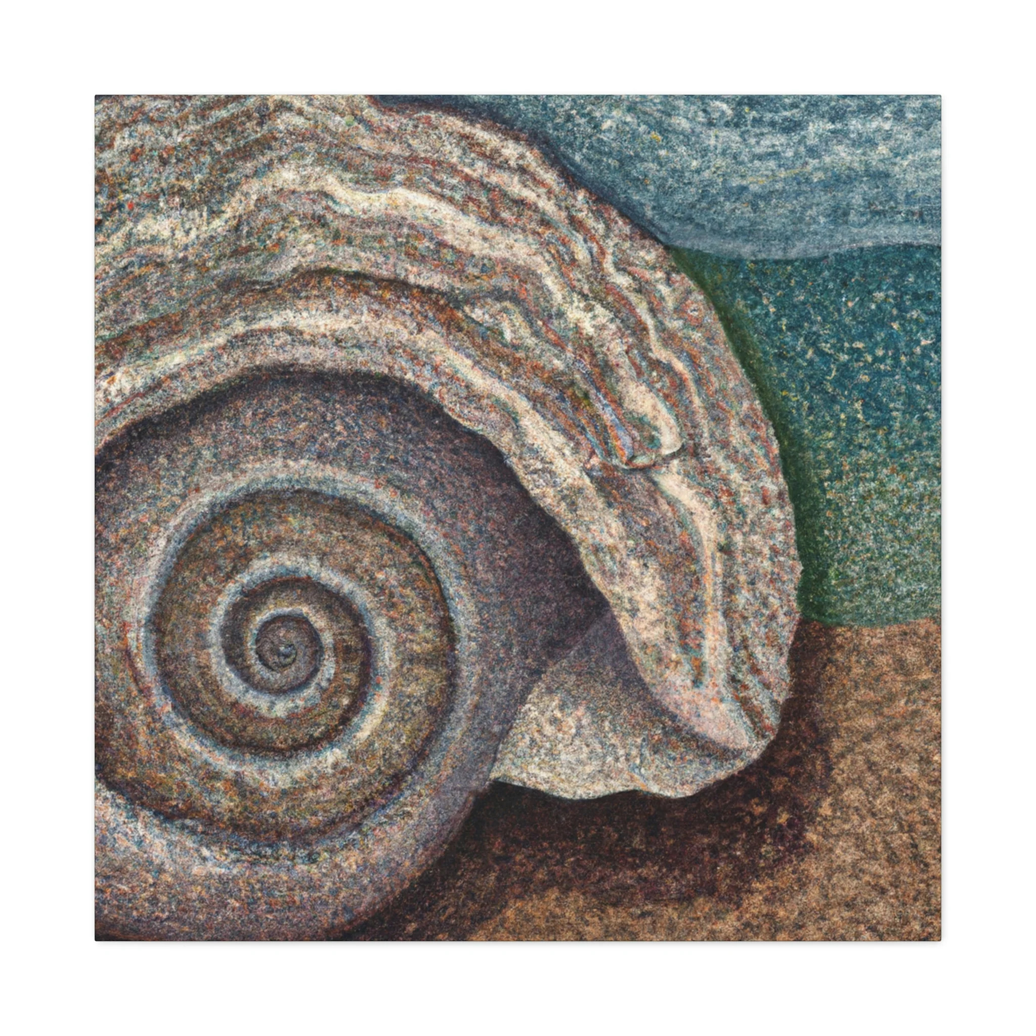 Shells in Pointillism - Canvas - Walmart.com