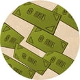 thumbnail image 1 of Ahgly Company Machine Washable Indoor Round Transitional Olive Green Area Rugs, 3' Round, 1 of 1