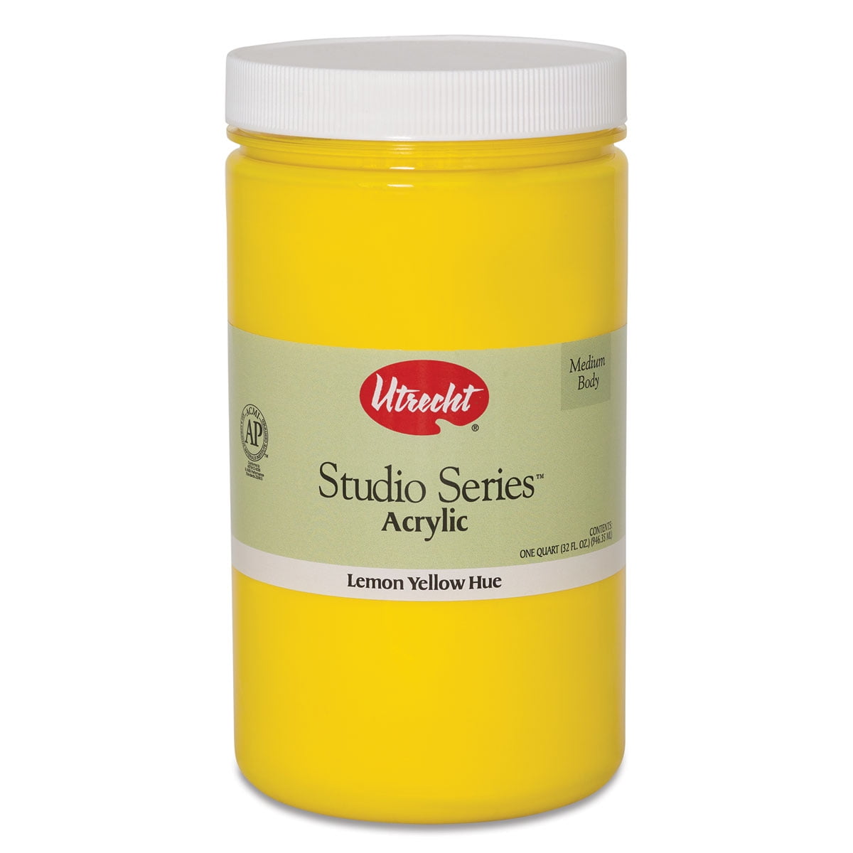 Utrecht Studio Series Acrylic Paint - Lemon Yellow Hue, Quart