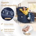 thumbnail image 6 of ODUMDUM Oversized Recliner Chair for Adults, Manual Wide Seat Fabric Recliner Sofa with Cup Holders, Single Lazy Boy Sofa Seat for Living Room, RV, Blue, 6 of 9