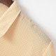 thumbnail image 4 of Camisas Para Hombre Manga Larga Camisa de hombre con botones hacia arriba y solapa hacia abajo Camisa deportiva de manga corta de color sólido (Khaki, M), 4 of 7