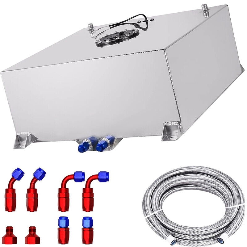 YIUIY NEW 20 Gallon Light Weight Fuel Cell Racing Drift Gas Tank + 12ft Fuel Line Kit