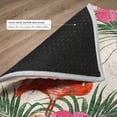 thumbnail image 6 of Addison Rugs Dream Shag Premium Machine Washable Transitional Leaves & Flamingos Pink Rectangle Rug, 9' x 12', 6 of 8