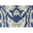 thumbnail image 5 of HomeRoots 511224 9 ft. Blue Taupe & Ivory Ikat Distressed Stain Resistant Round Area Rug, 5 of 5