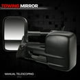 thumbnail image 2 of DNA Motoring For 88-00 Chevy GMC C/K C10 Telescoping Towing Mirror Pair w/Powered Adjust Glass, 2 of 11