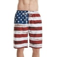 thumbnail image 1 of FAFWYP Mens Plus Size Beach Shorts 3D American Flag Print Swim Trunk Independence Day Summer 4th of July Casual Quick Drying Swim Short, 1 of 2
