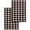 Beige Black, variant on Black Purple Plaid Kitchen Dish Towels for Drying Dishes Set of 2, Farmhouse Simple Buffalo Checked Waffle Weave Microfiber Hand Tea Bathroom Towels Quick Dry & Absorbent Towel 12x12