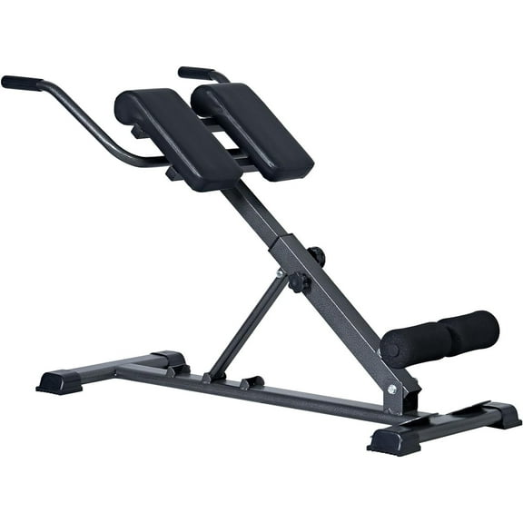 Soges Roman Chair Back Extension Machine, Hyperextension Bench for Hamstring, Glute and Lower Back, Adjustable and Foldable workout weight bench Exercise Fitness Equipment for Home Gym