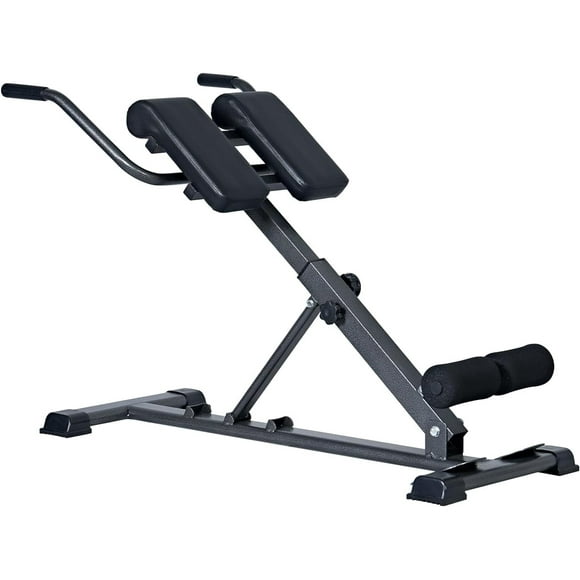 Soges Roman Chair Back Extension Machine, Hyperextension Bench for Hamstring, Glute and Lower Back, Adjustable and Foldable workout weight Bench Exercise Fitness Equipment for Home Gym