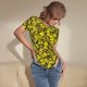 thumbnail image 3 of Balery Yellow Butterflies Body de cuello redondo de manga corta para mujer Tops de manga corta Tops básicos-X-Large, 3 of 7