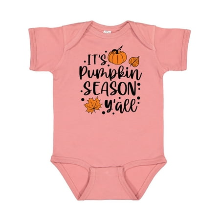 

Inktastic Thanksgiving It s Pumpkin Season Y all with Fall Leaves Gift Baby Boy or Baby Girl Bodysuit