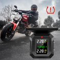thumbnail image 3 of Motorcycle TPMS Tire Pressure Monitoring System USB Solar Powered Wireless Motorcycle TPMS with 2 Sensors LCD Display Waterproof Moto Tyre Alarm Systems for Motor Bike, 3 of 10