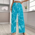 thumbnail image 2 of 3D Ocean Seawater Beach Water Pajama Pants Breathable with Pockets Pajamas For Lady Vintage Sleeping Pants Bedroom Homewear, 2 of 6