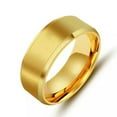 thumbnail image 3 of 18K Gold Plating Couple Rings for Men Women 316L Stainless Steel Wedding Sz 5-13, 3 of 5