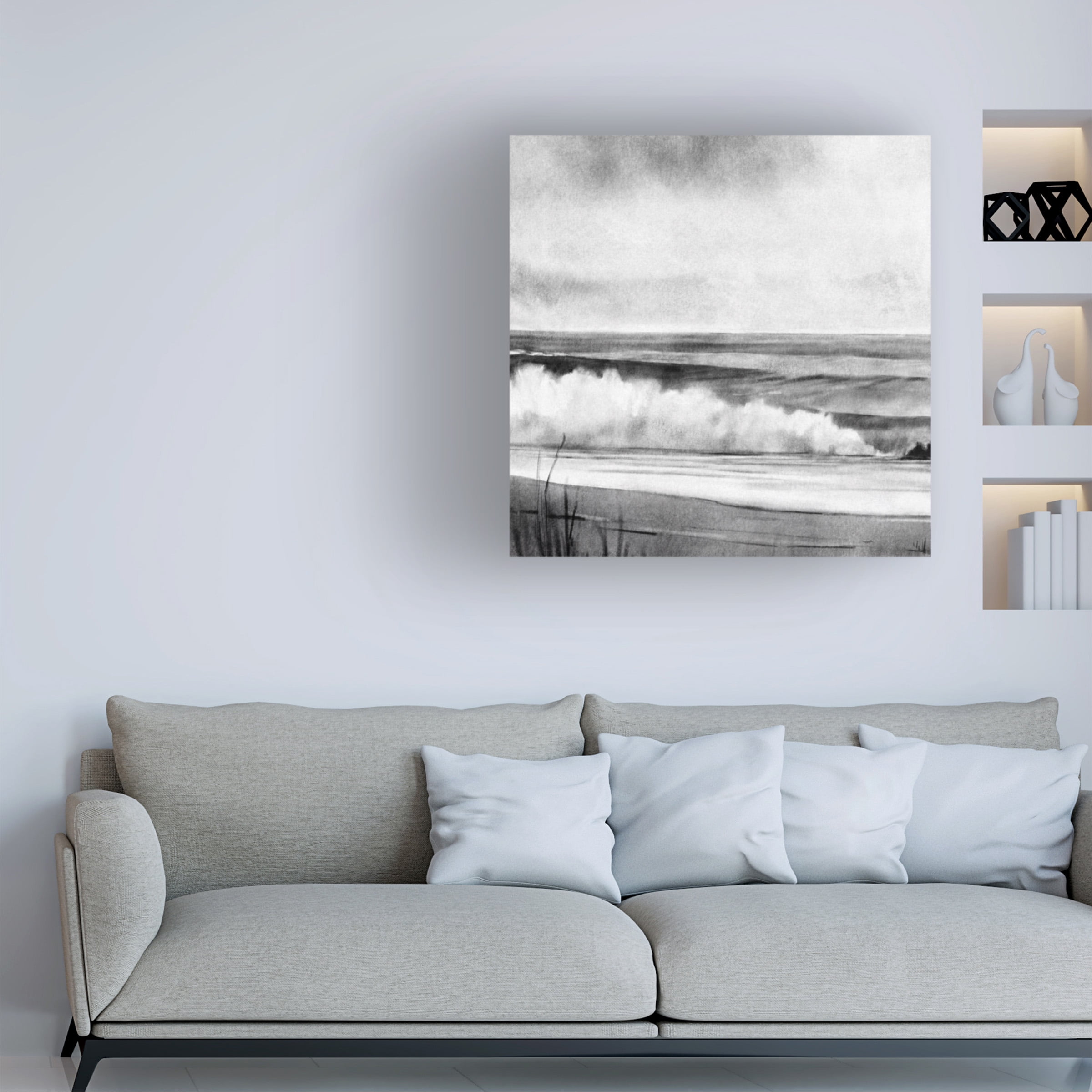 Emma Caroline 'High Tide Sketch II' Canvas Art