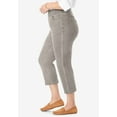 thumbnail image 3 of Woman Within Plus Size Petite Pull-On Flex Elastic-Waist Stretch Denim Capri Jeans, 3 of 4