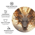 thumbnail image 3 of Pofeuu Golden Horned White Dragon Print Coasters for Drinks, 4Pack PU Leather Coasters, Bar Drink Coasters for Tabletop Protection, Furniture from Damage-Round Shape, 3 of 6