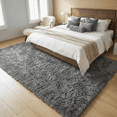 thumbnail image 3 of Rugs for Living Room, 6'x9' Soft Fluffy Area Rug for Bedroom, Plush Decorative Rug with Anti-Skid Backing, Indoor Home Carpet for Living Room, Grey, 3 of 5