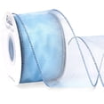 thumbnail image 1 of Listón Ribbli Organza Azul con Alambre 2.5 cm x 20 m para Árbol de Navidad, 1 of 4