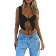 thumbnail image 2 of Coduop Women Backless Top Spaghetti Strap Tank Crop Tops Cami Slim Fitted Shirt, 2 of 6