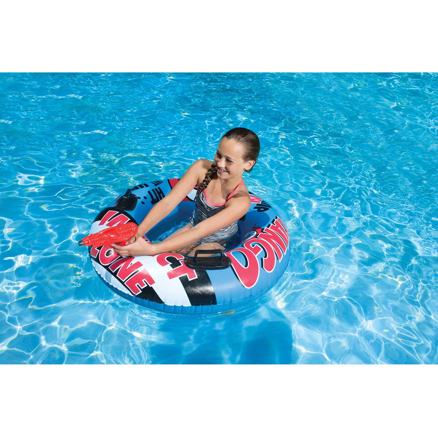 Inflatable Pirate Ship Float Water Squirt Gun Outdoor Swimming Poolmaster Chair 