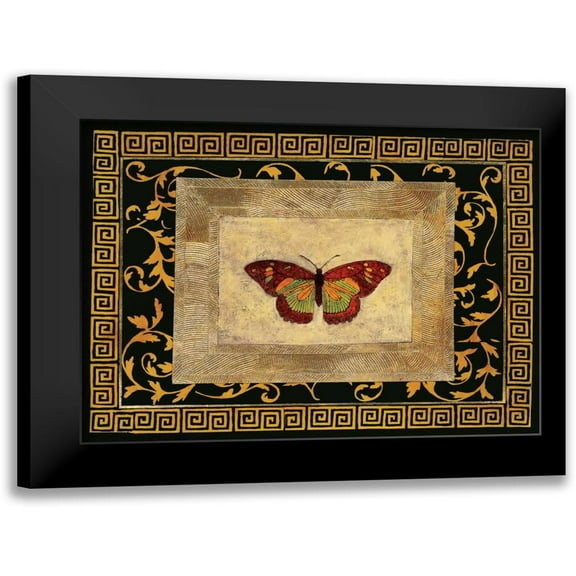 Hayes, Alan 14x12 Black Modern Framed Museum Art Print Titled - Winged Ornament II