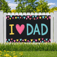 thumbnail image 4 of Colorful Hearts I Love Dad Chalkboard Banner for Father's Day Family Celebration Home Decoration, 4 of 7