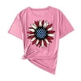 thumbnail image 3 of DDAPJ pyju American Flag T Shirts for Women 4th of July Shirts Trendy Summer Short Sleeve Patriotic Tee Tops Prime Sales Pink S, 3 of 5
