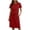 Red-06, variant on STETMN Short Sleeve Midi Dress for Women Waist Drawstring Office Dresses Solid Summer Casual Dress