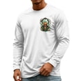 thumbnail image 2 of YNGKMEA Mens Long Sleeve T Shirts Pumpkin Print Print Tshirts Casual Crew Neck Fashion Tee, 2 of 5