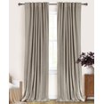 thumbnail image 1 of Juego de cortinas 100% opacas de lino, 50 x 213 cm, 2 paneles, 1 of 9